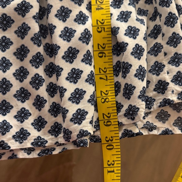 Cato Blue and White Patterned Long Sleeve Blouse - Picture 8 of 8